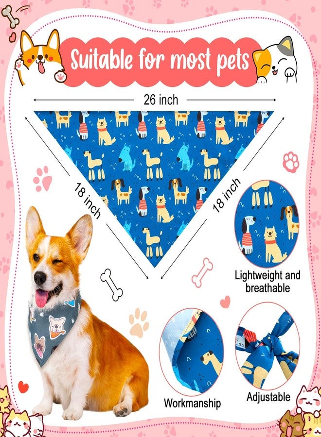 Bulyoou 120 Pcs Dog Bandanas Bulk Paw Bone Bandanas Pet Triangle Scarf Adjustable Holiday Costume Neckerchief Dog Handkerchiefs Scarf Cute Bibs for Small and Medium Pet - Image 2
